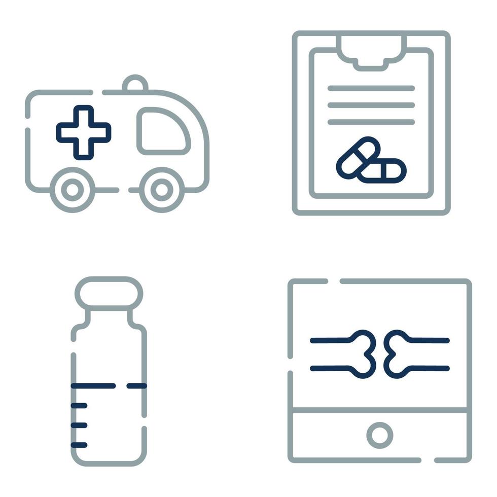 Medical and Health Care Line Icons vector