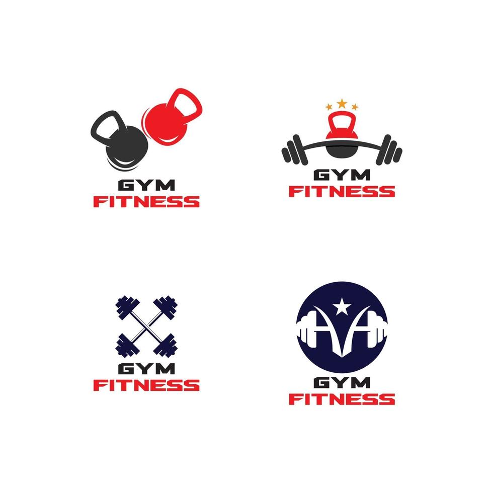 Gimnasio fitness salud personas logo vector imagen