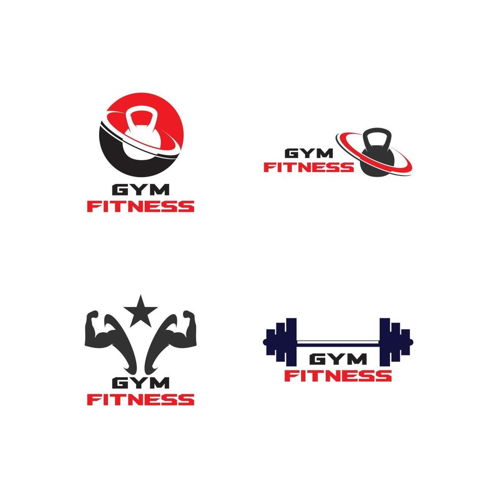 Gimnasio fitness salud personas logo vector imagen