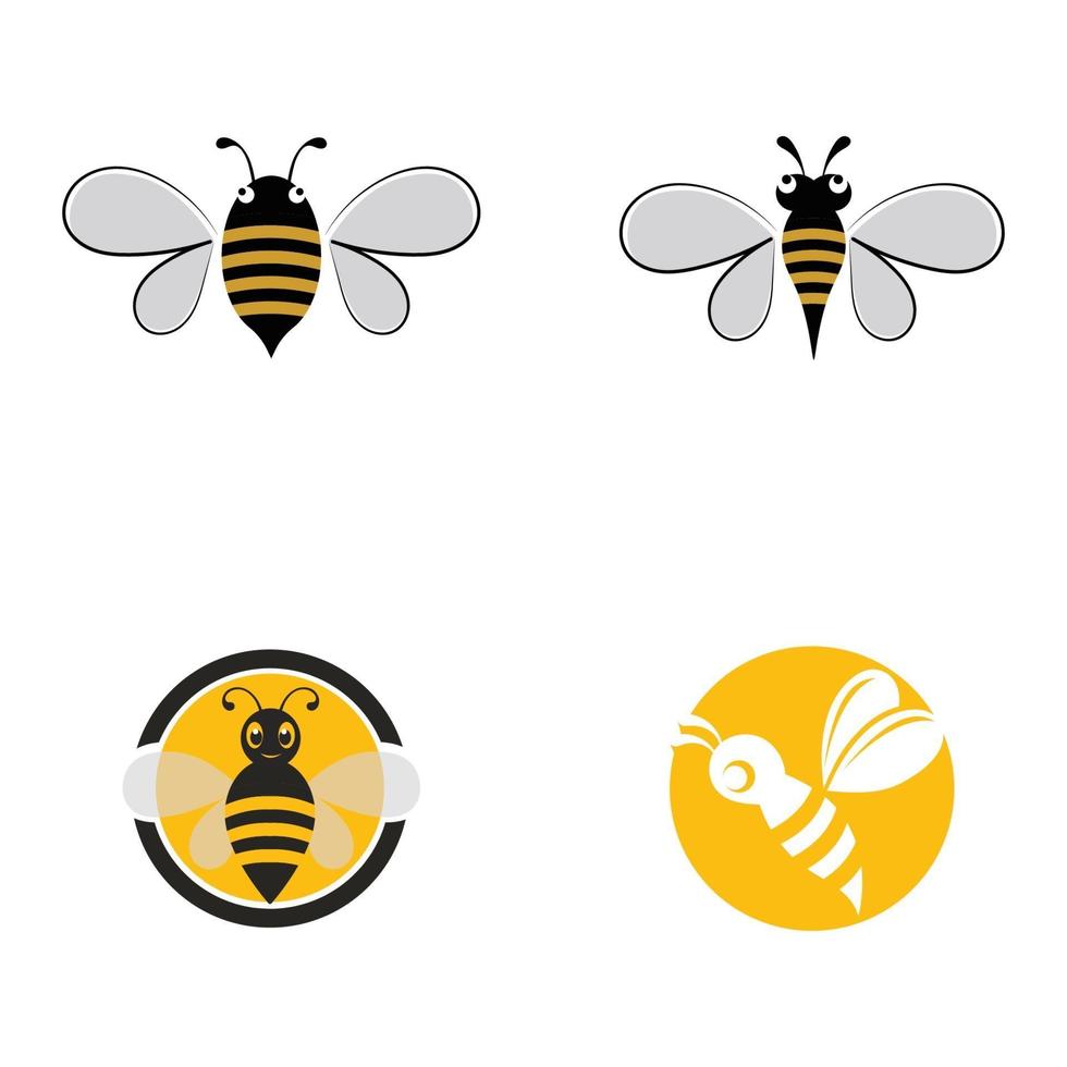 Imagen de vector de logotipo de animal de abeja de panal