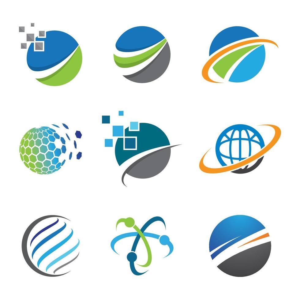 Globe logo images vector