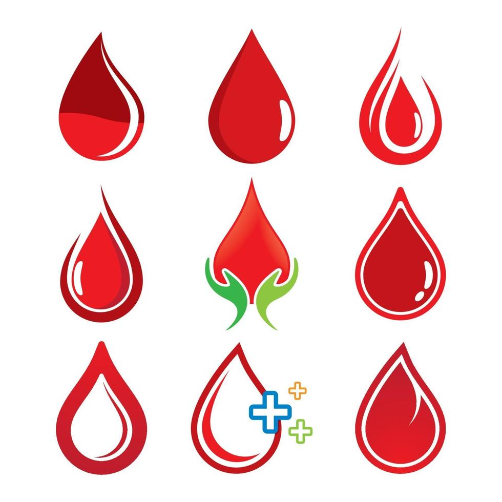 Blood drop logo images vector