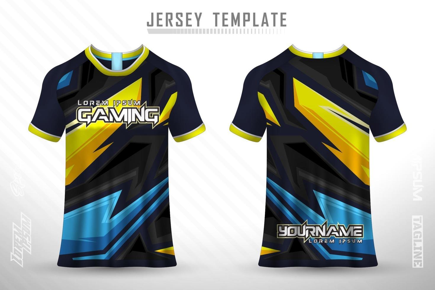 Sports jersey and t-shirt template sports jersey design vector mockup.