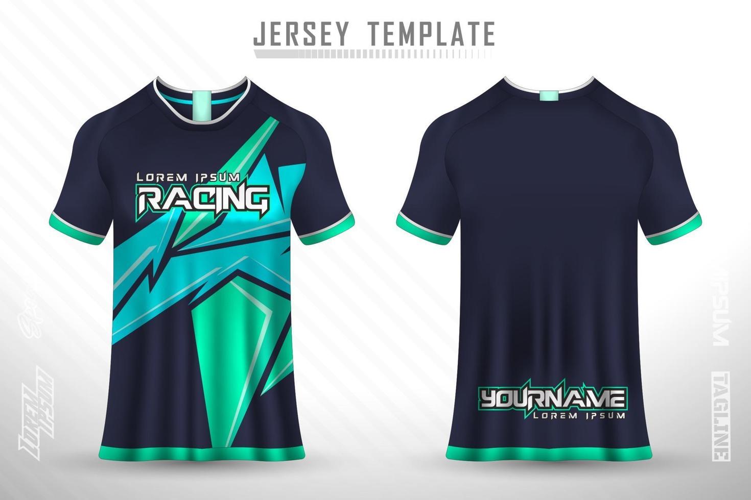 Sports jersey and t-shirt template sports jersey design vector mockup.