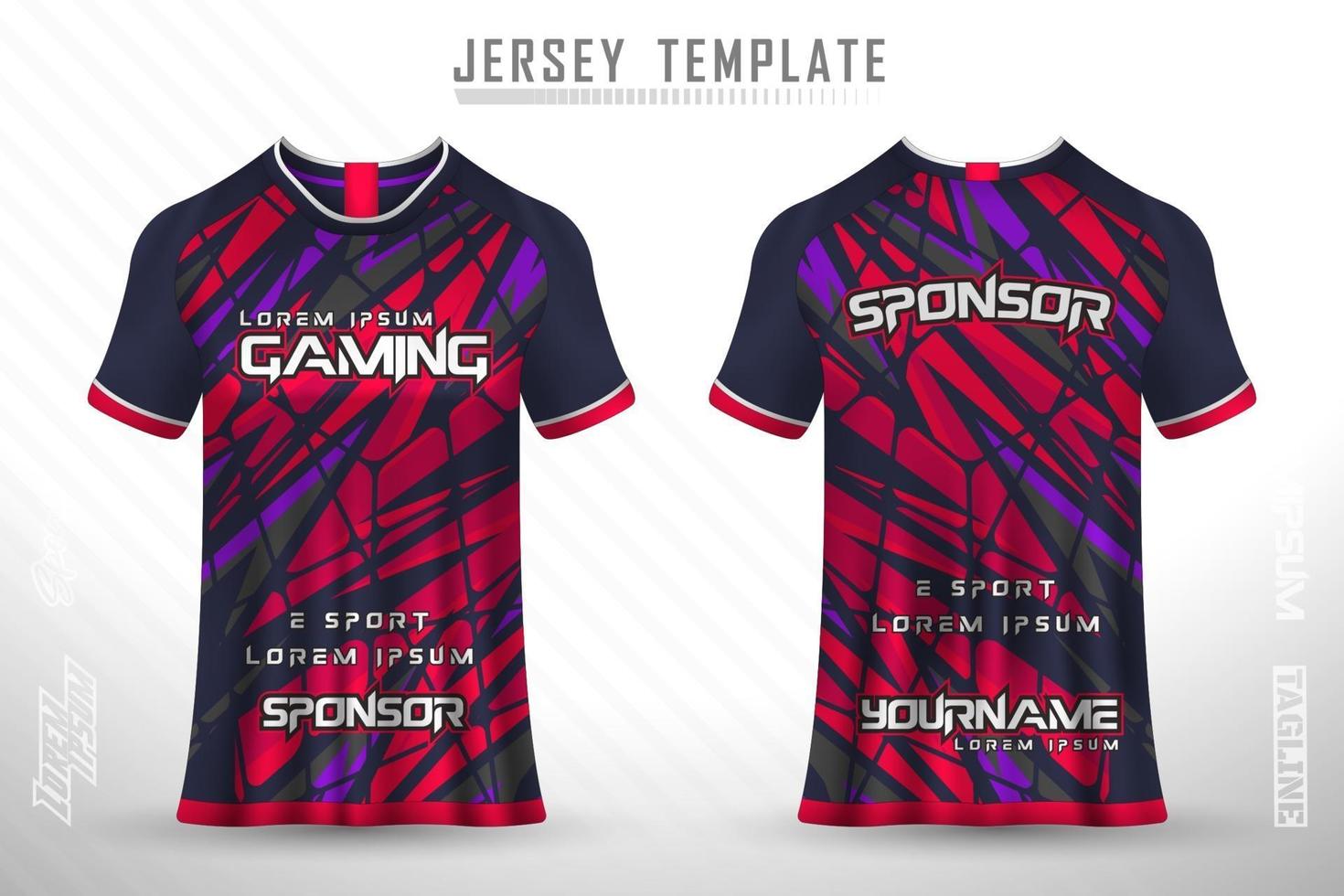 Sports jersey and t-shirt template sports jersey design vector mockup.