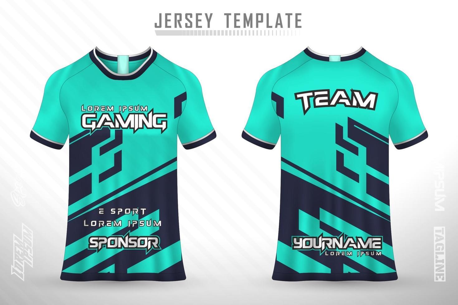Sports jersey and t-shirt template sports jersey design vector mockup.