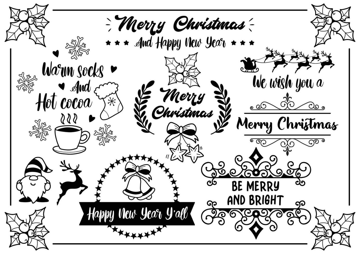 Christmas quote illustration Vector for banner