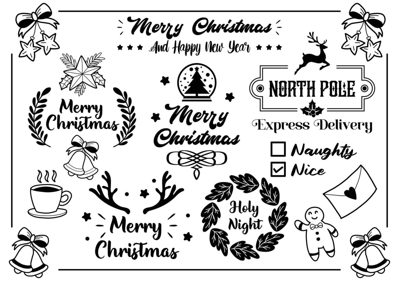 Christmas quote illustration Vector for banner