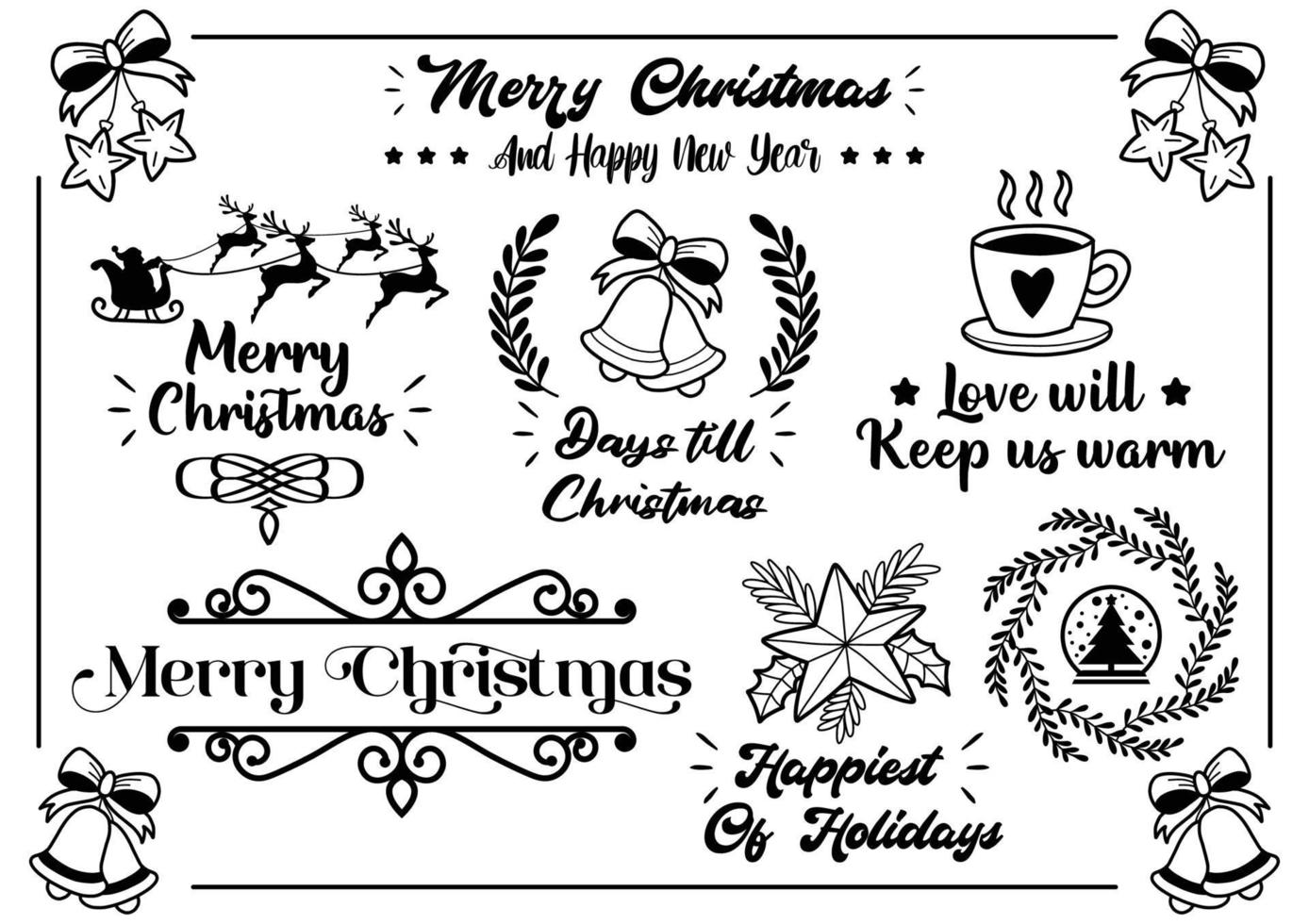 Christmas quote illustration Vector for banner
