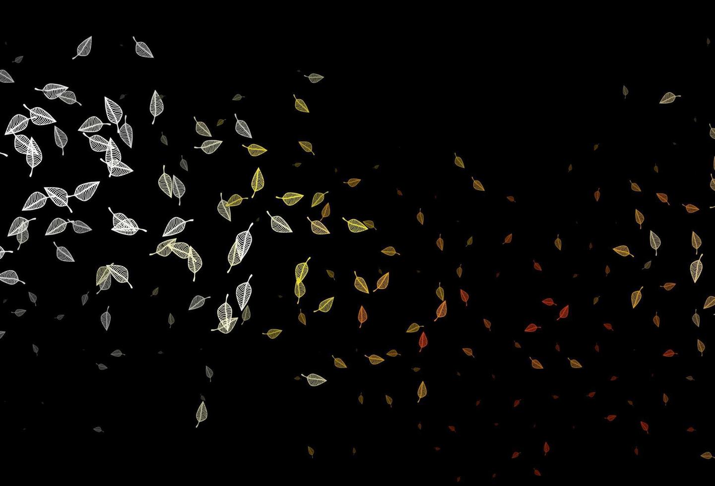 Dark Yellow, Orange vector doodle pattern.