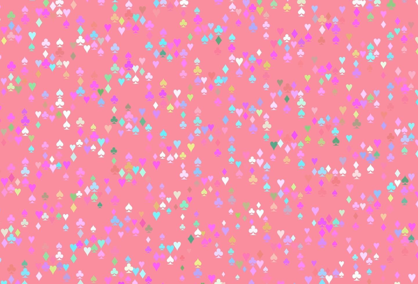 Light Multicolor, Rainbow vector texture with playing cards.