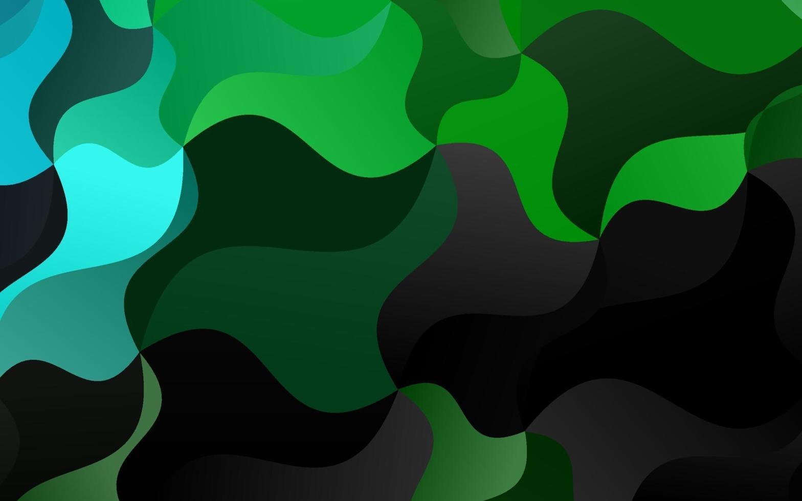 Dark Blue, Green vector background with lava shapes.