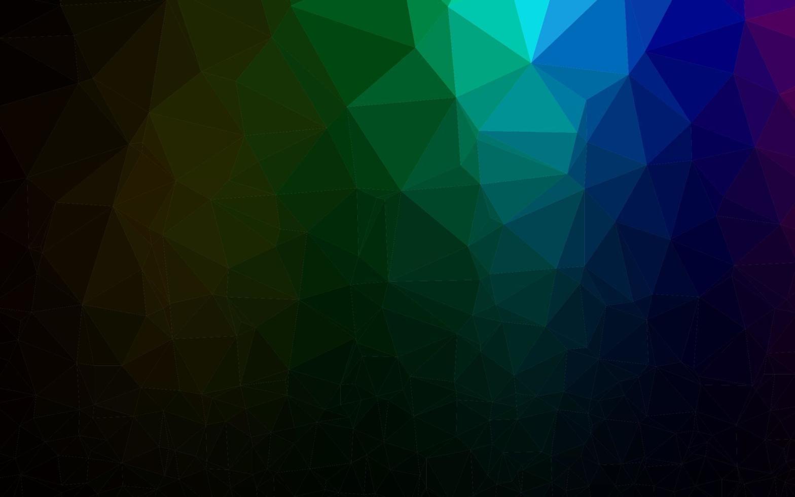 Dark Multicolor, Rainbow vector polygonal background.