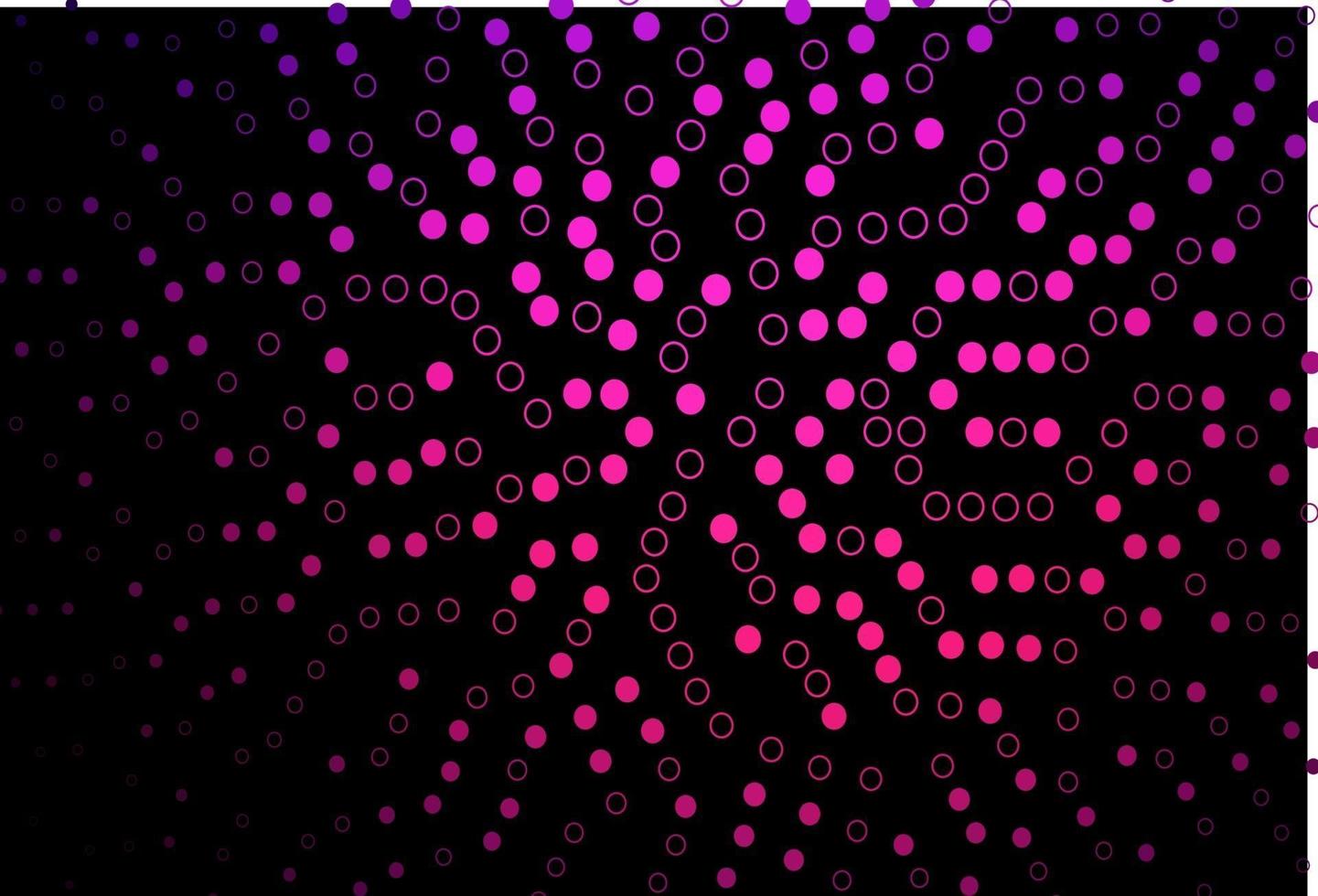 Dark Pink vector background with bubbles.