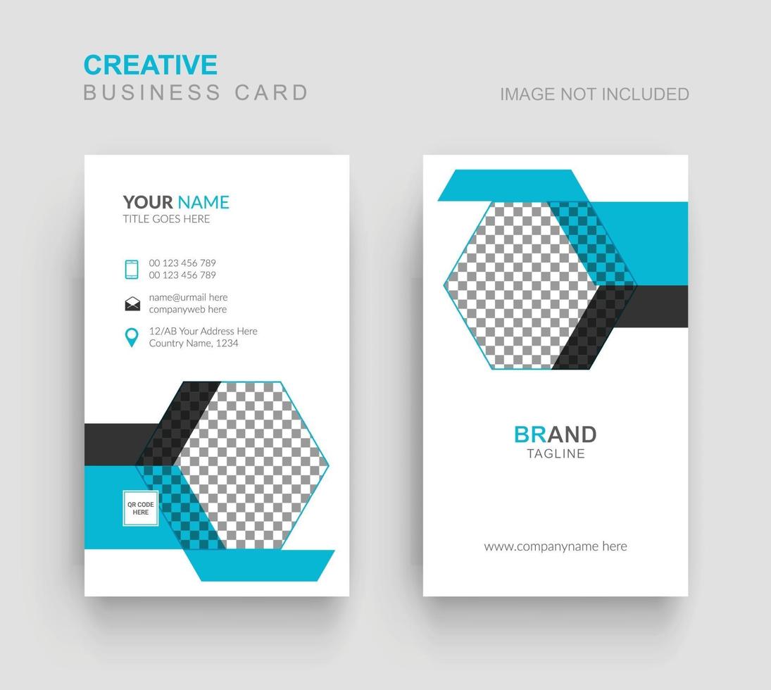 Vertical Business Card - Vertical Modern Business Card Template vector