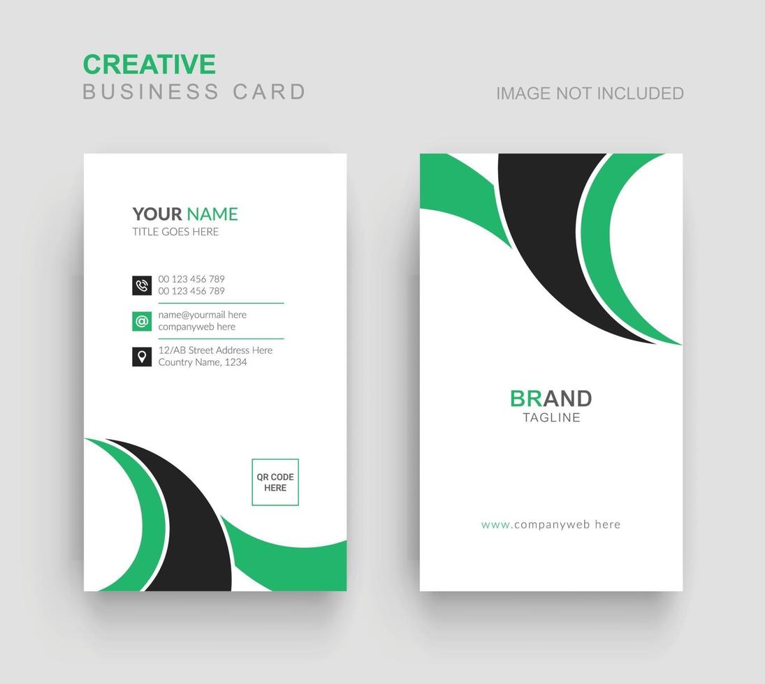 Vertical Business Card, Vertical Modern Business Card Template vector