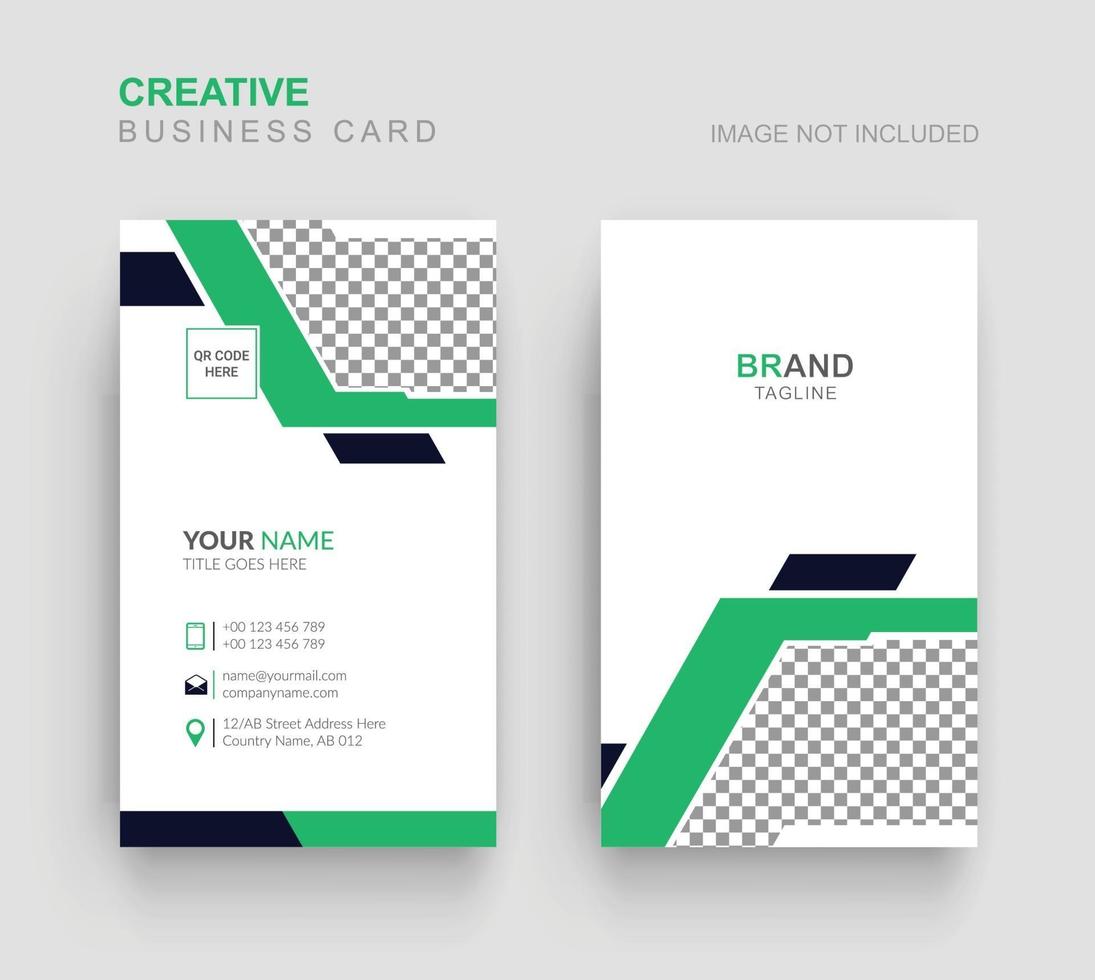 Vertical Business Card - Vertical Modern Business Card Template vector