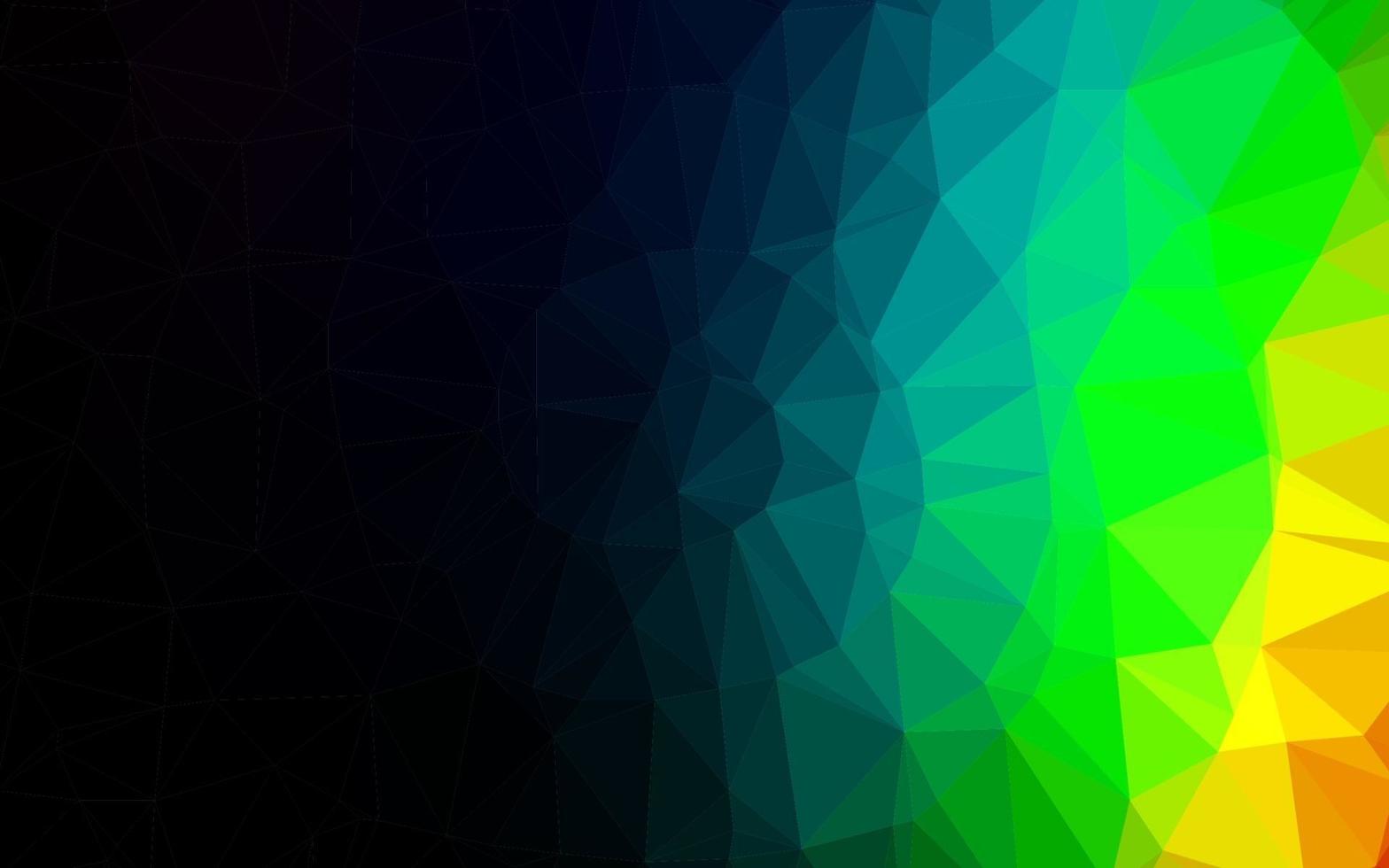 Dark Multicolor, Rainbow vector triangle mosaic texture.