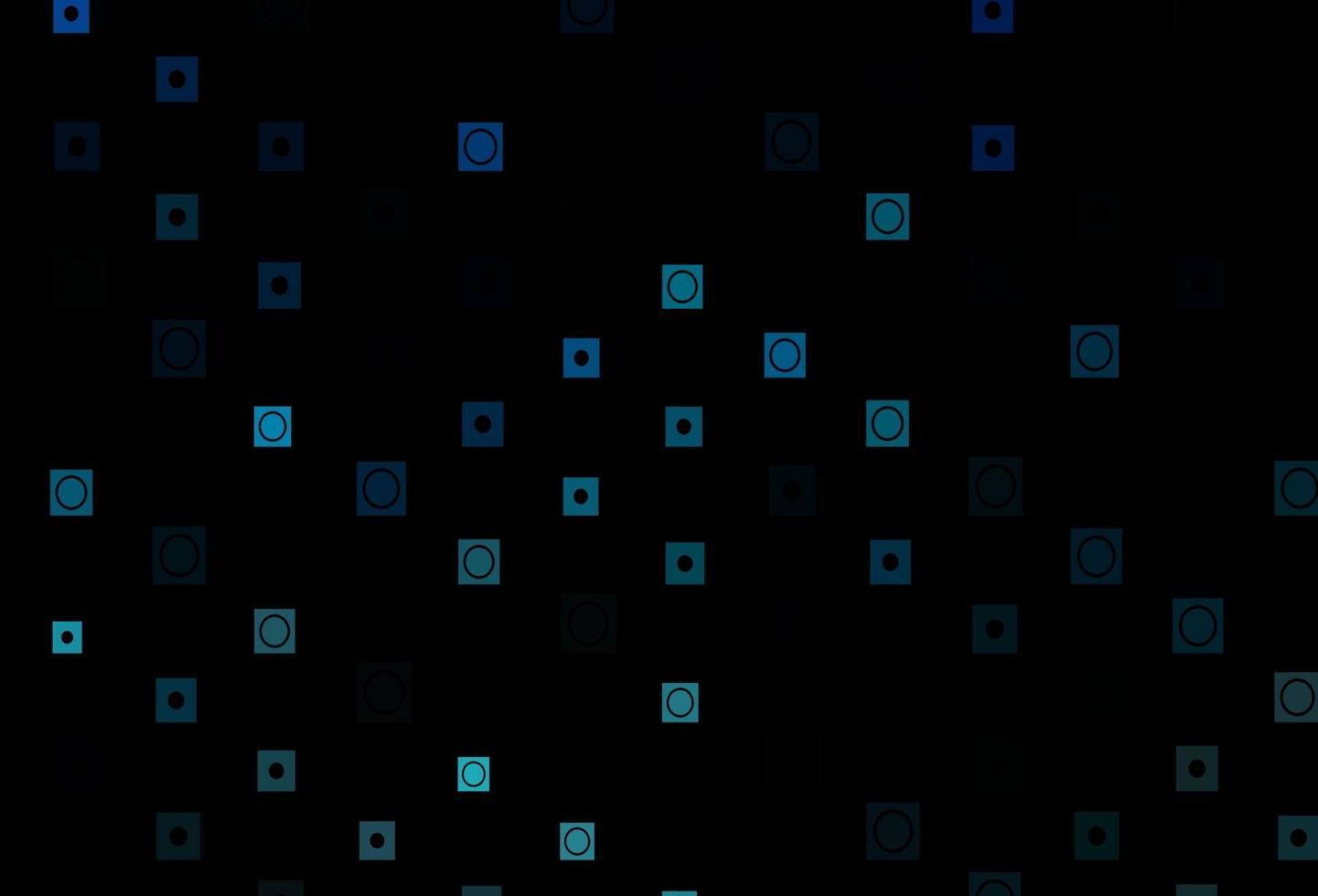 Dark BLUE vector background with rectangles, circles.