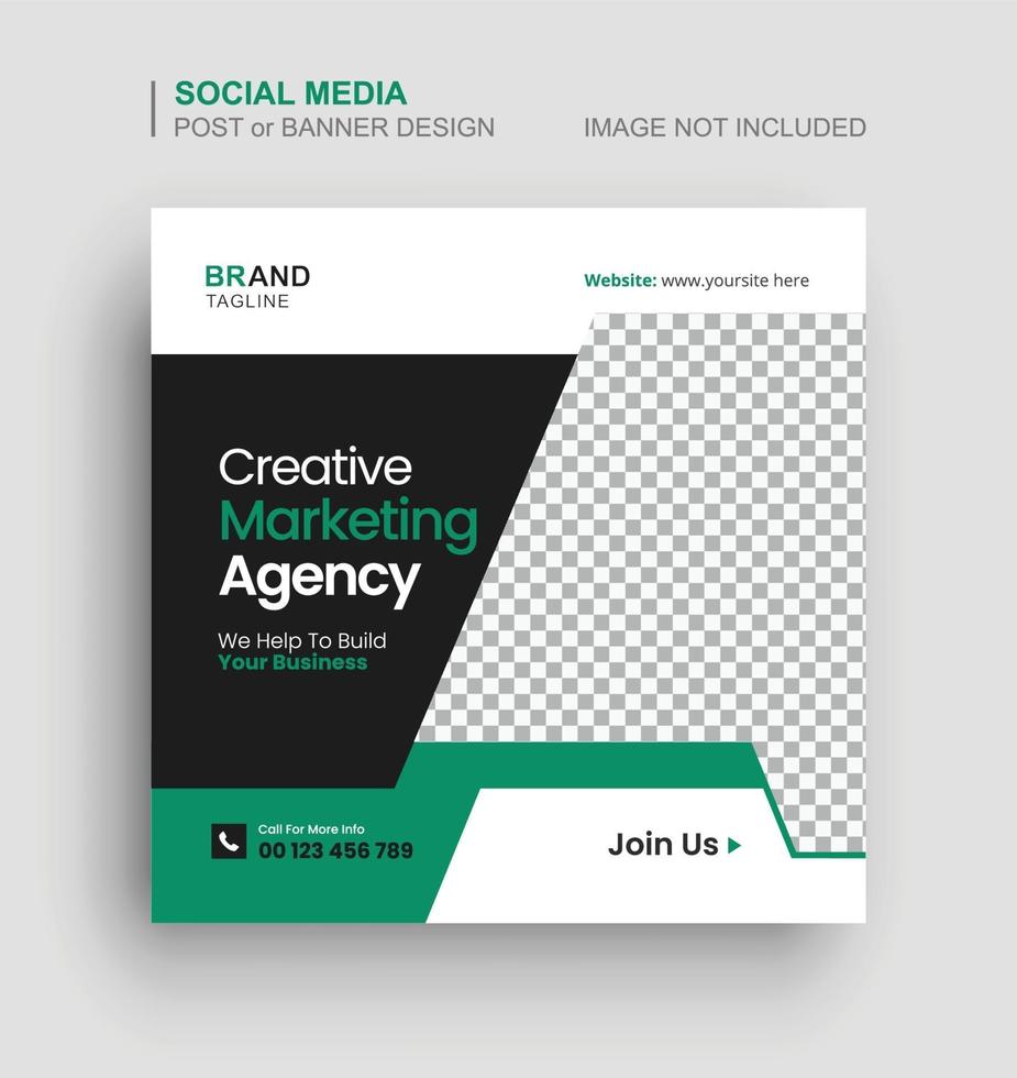 Digital marketing social media post and web banner vector