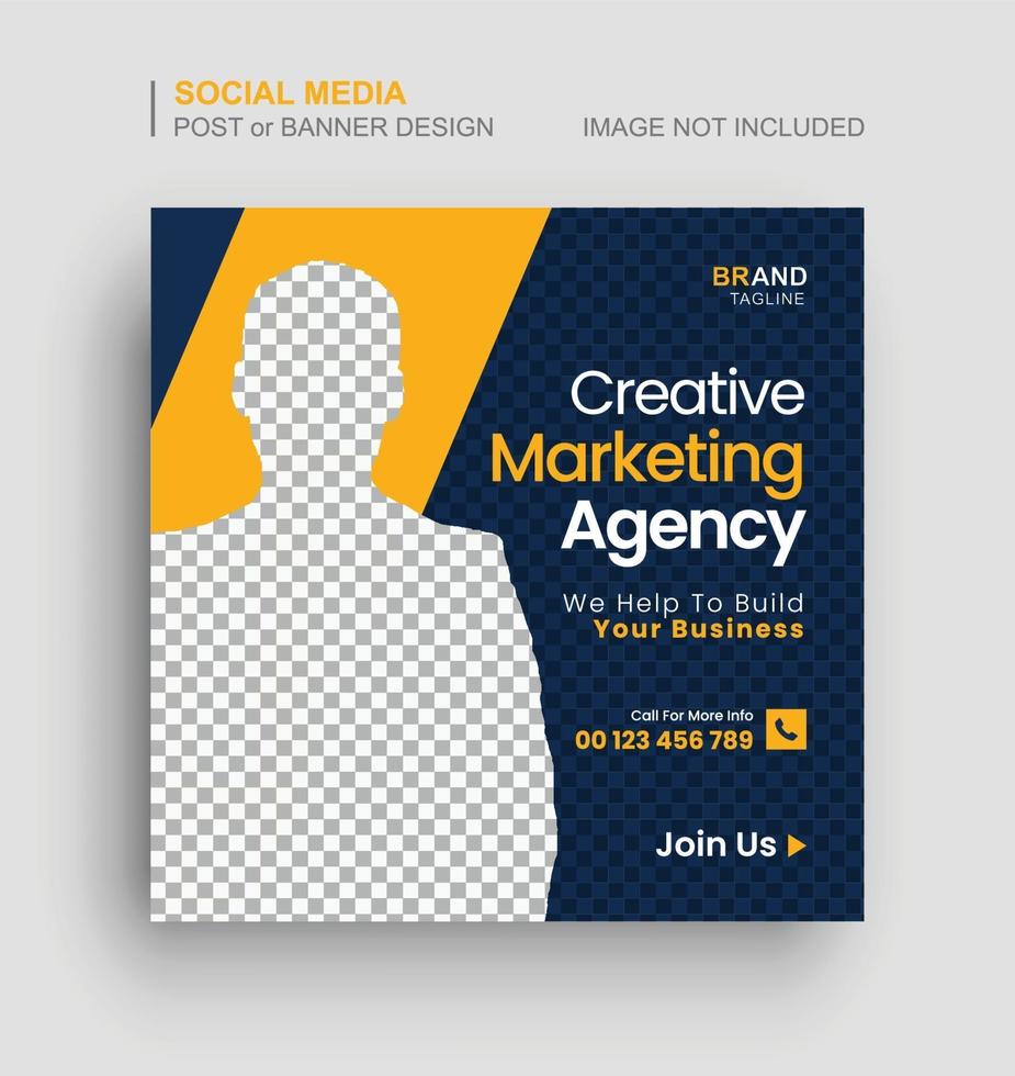 Digital marketing social media post and web banner vector