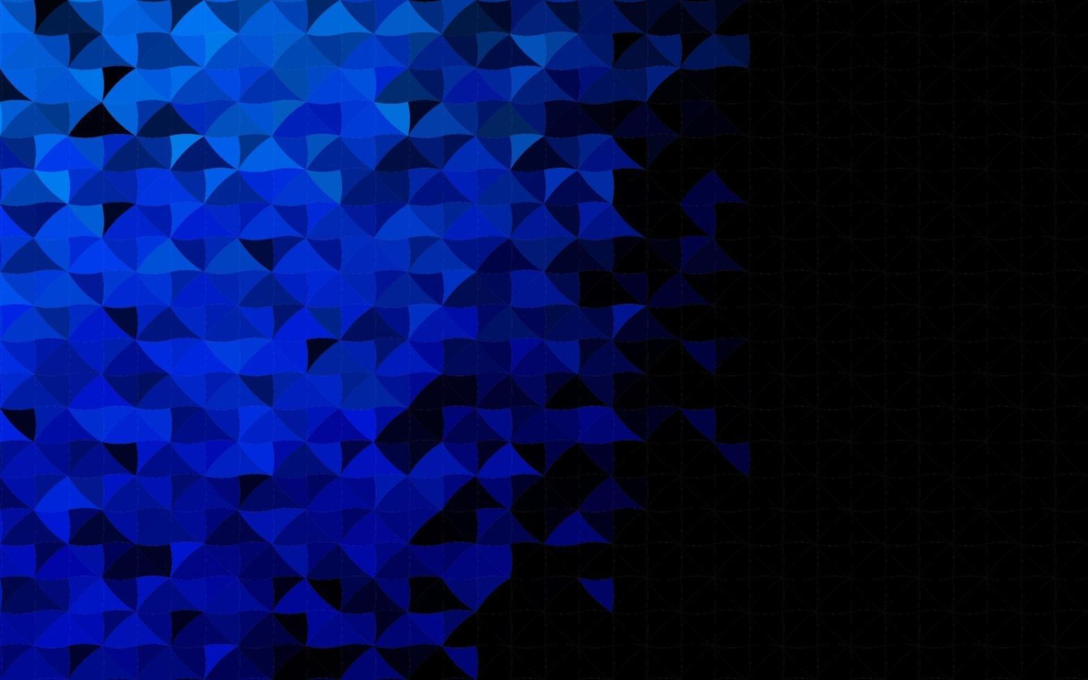 Dark BLUE vector background with triangles.