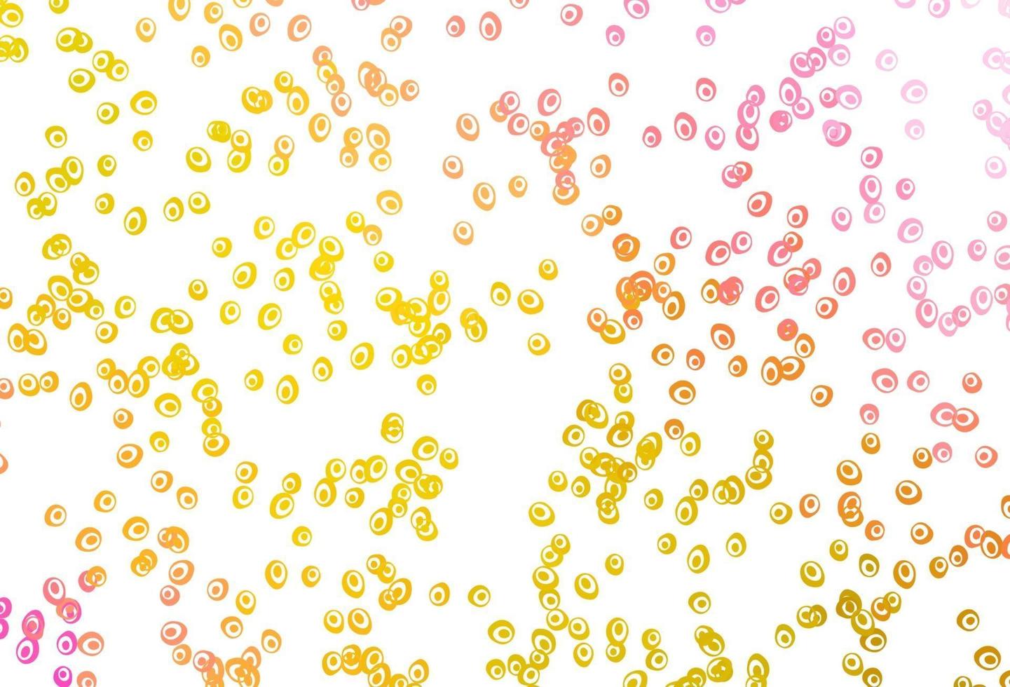 Light Pink, Yellow vector cover with spots.