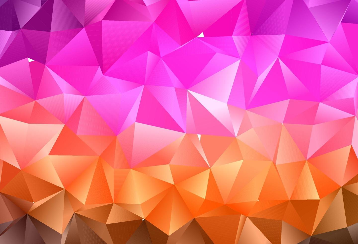 Dark Pink, Yellow vector polygon abstract layout.