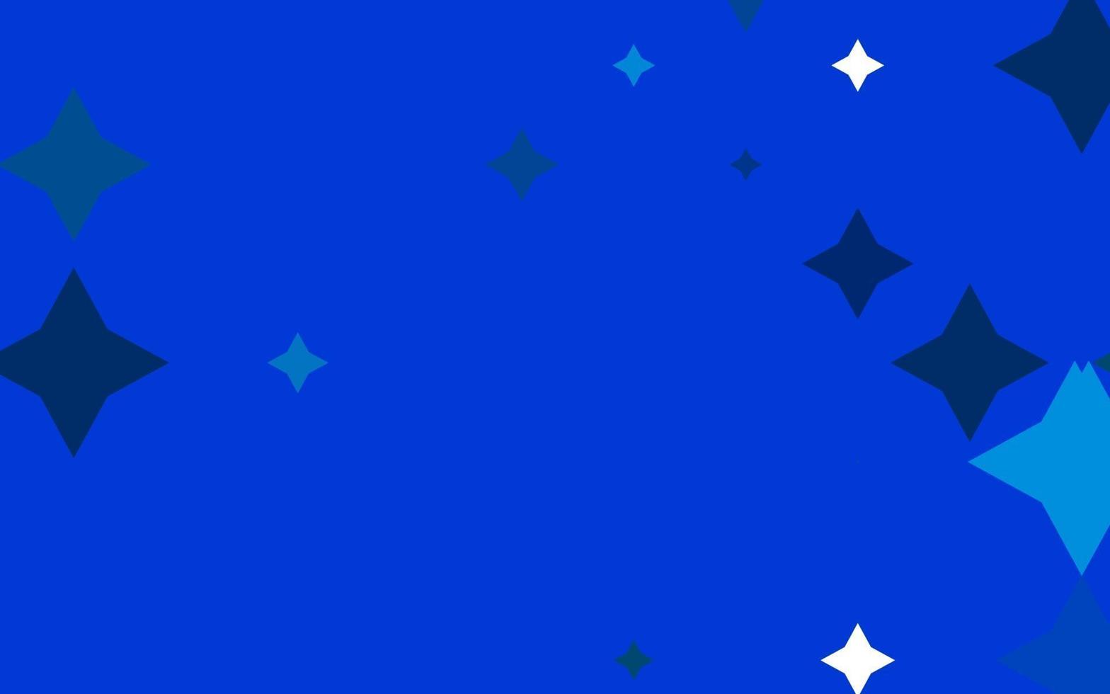 Fondo de vector azul claro con estrellas de colores.