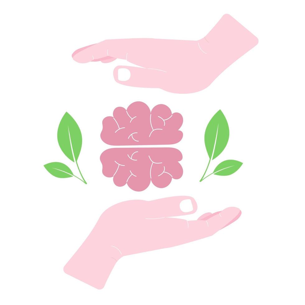 Mental health of the brain. vector