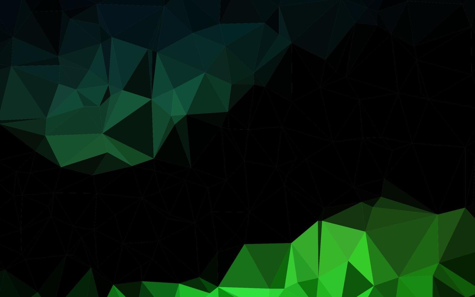 diseño poligonal abstracto vector verde oscuro.