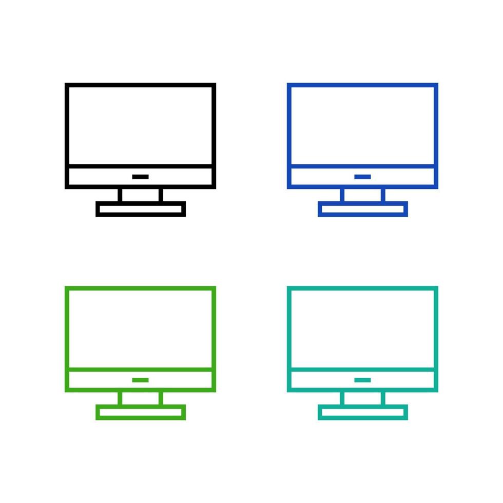 Computer illustrated on white background vector