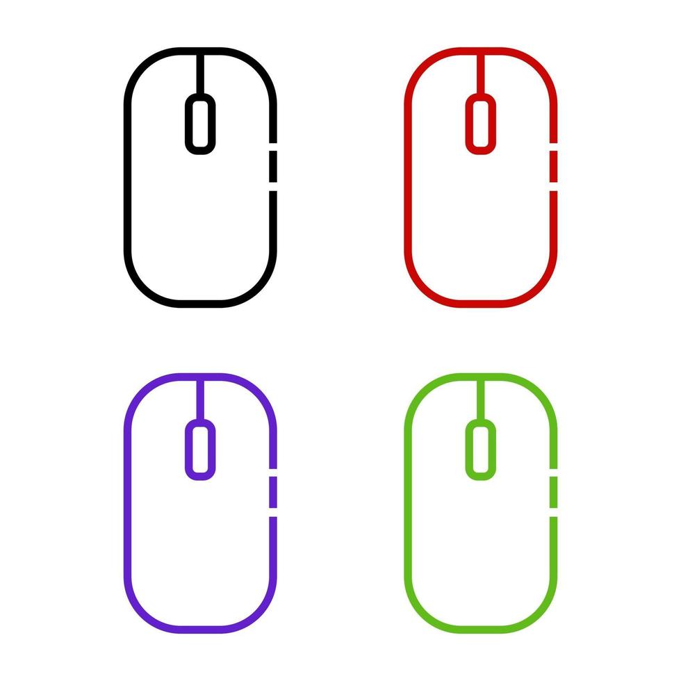 Mouse illustrated on a white background vector