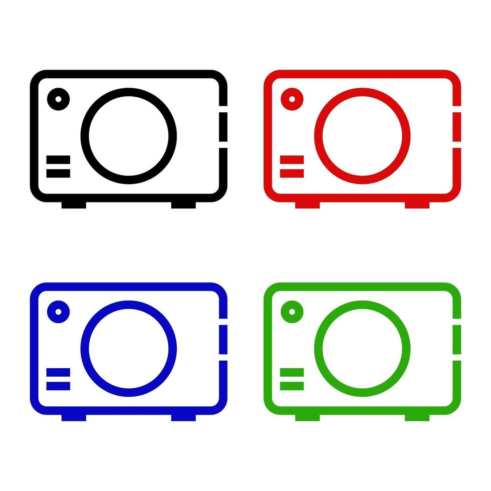 Projector illustrated on a white backgrounda white background vector