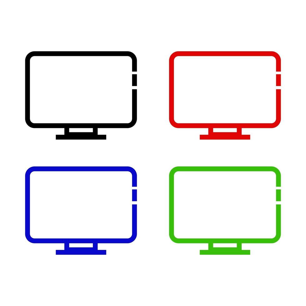 Computer illustrated on white background vector