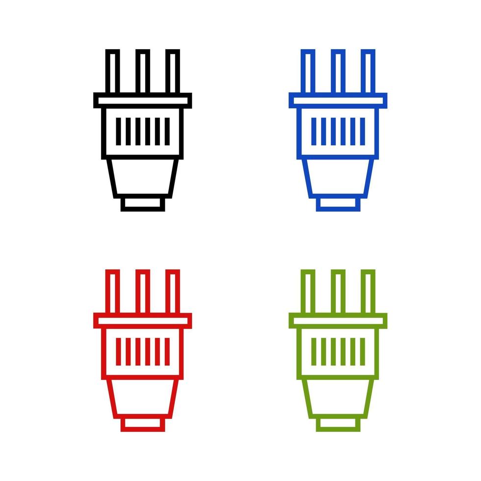 Plug illustrated on a white background vector