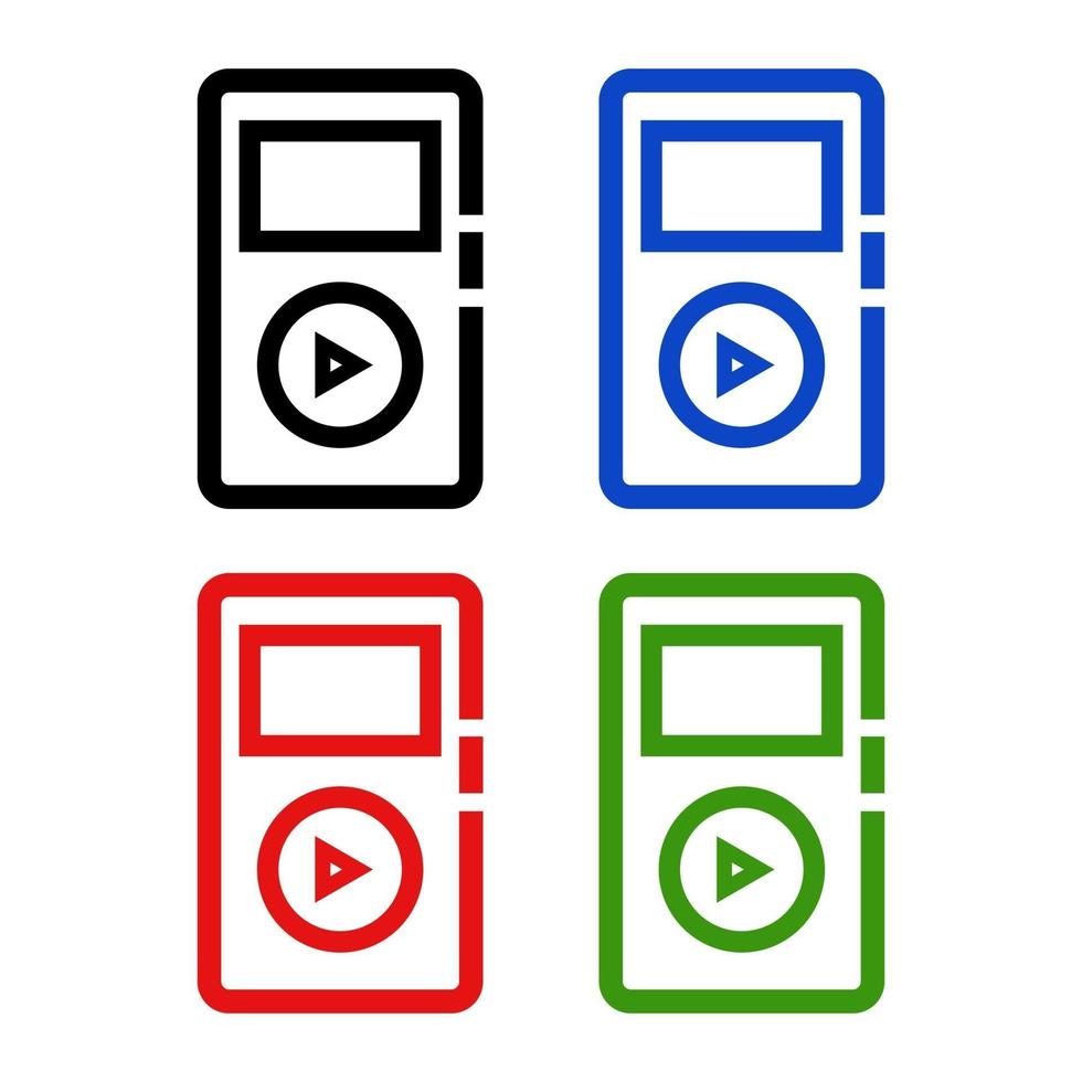 Mp3 player illustrated on a white background vector