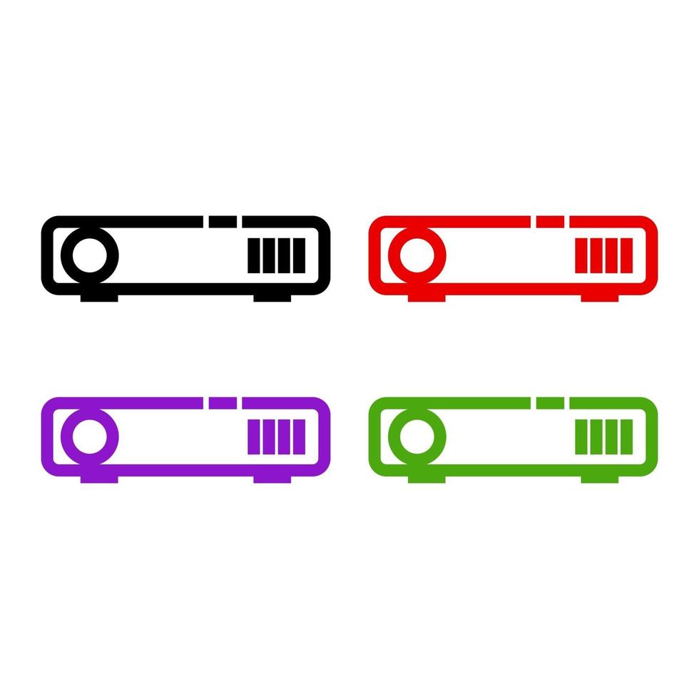 Projector illustrated on a white backgrounda white background vector