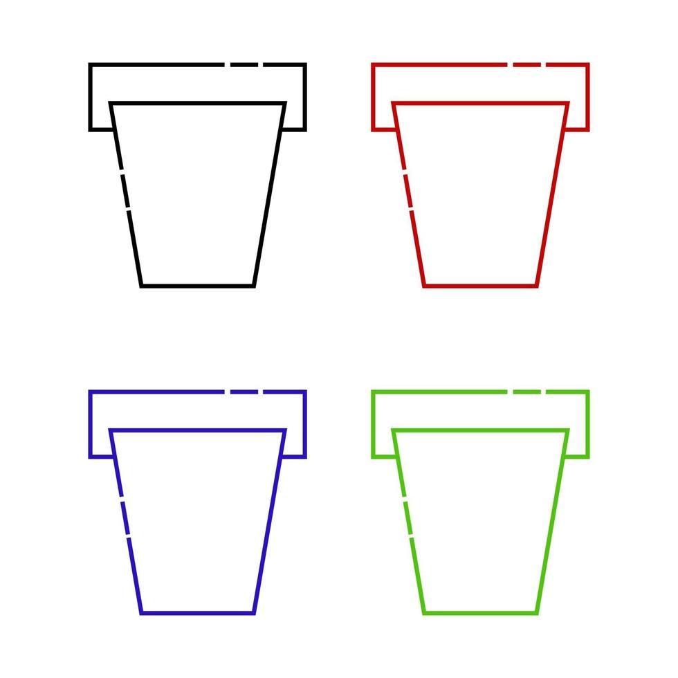 Bucket illustrated on a white background vector