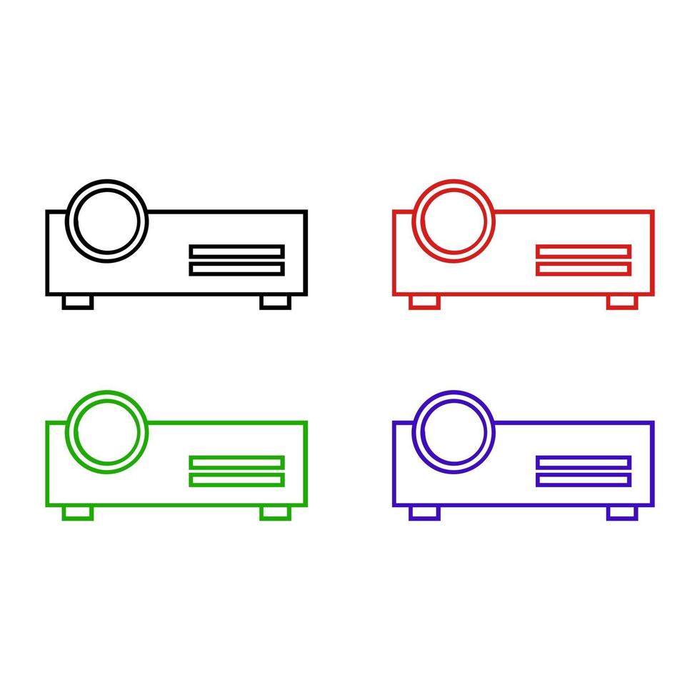 Projector illustrated on a white background vector