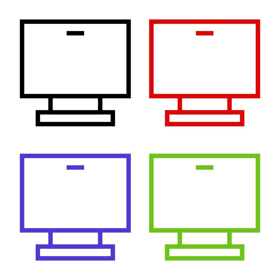 Computer illustrated on white background vector