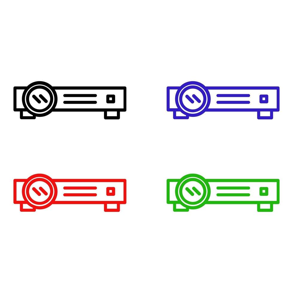 Projector illustrated on a white background vector