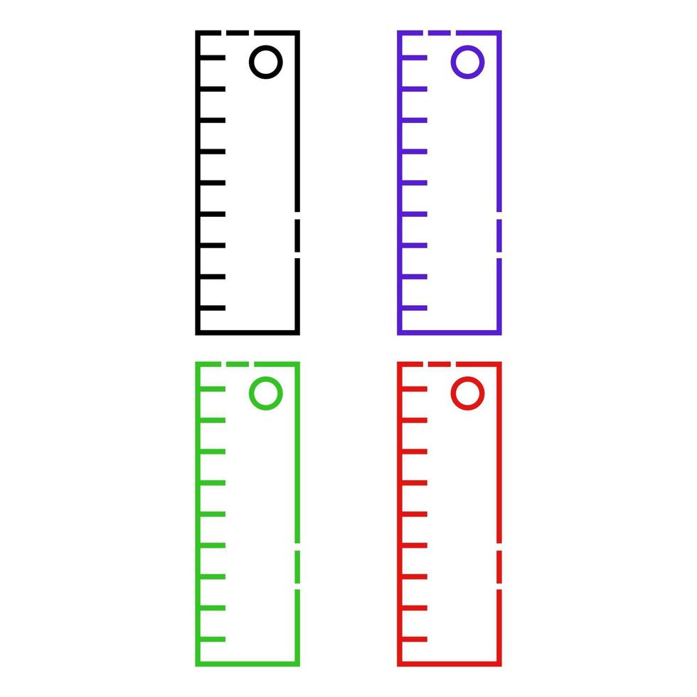 regla ilustrada sobre fondo blanco vector