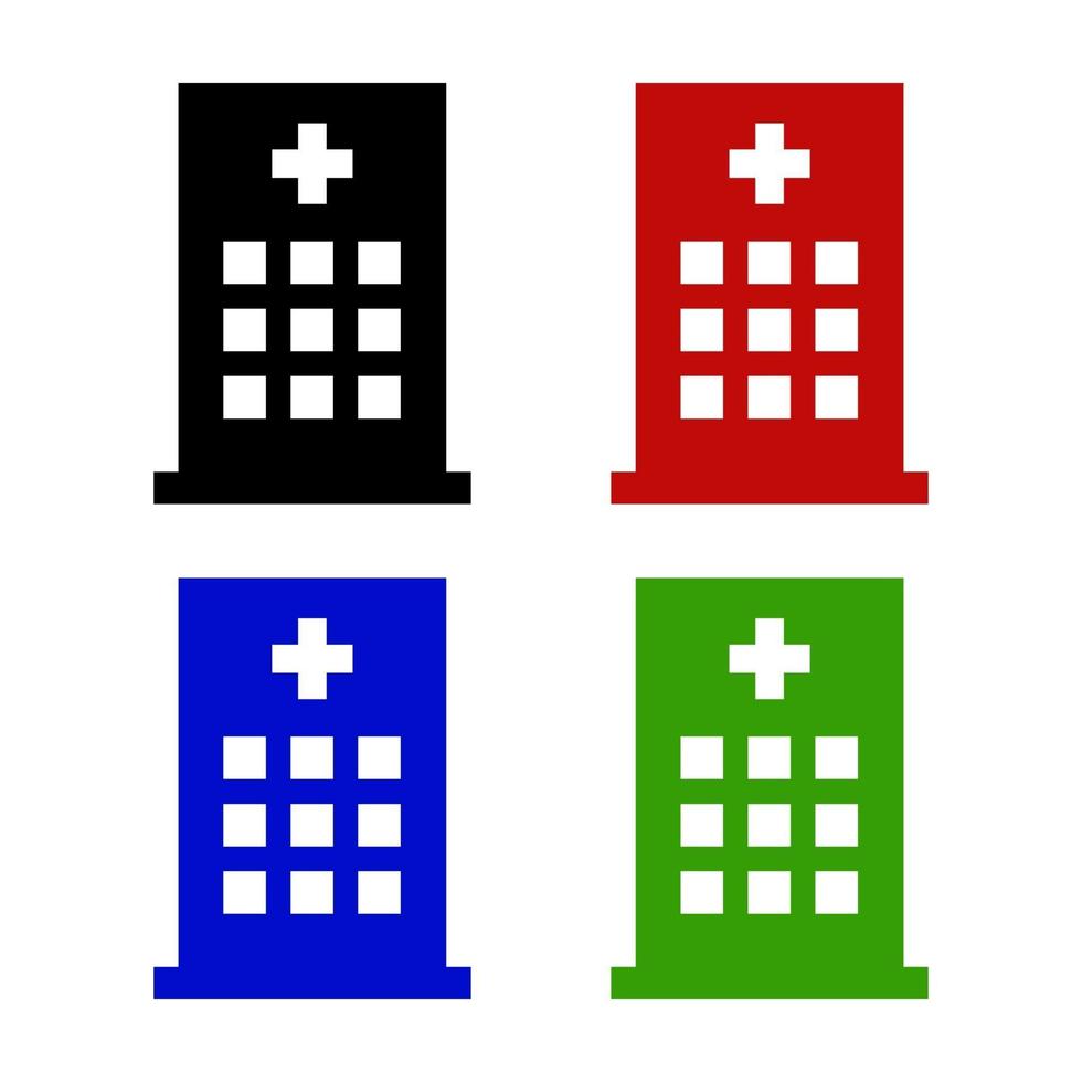 Hospital illustrated on a white background vector