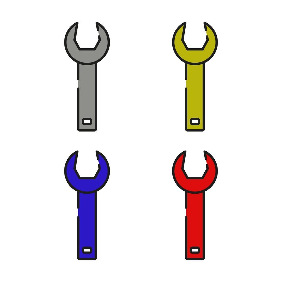 Wrench illustrated on white background vector