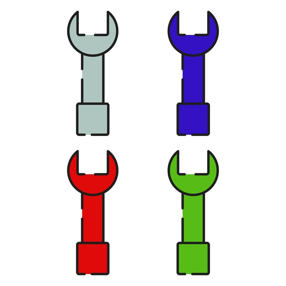 Wrench illustrated on white background vector