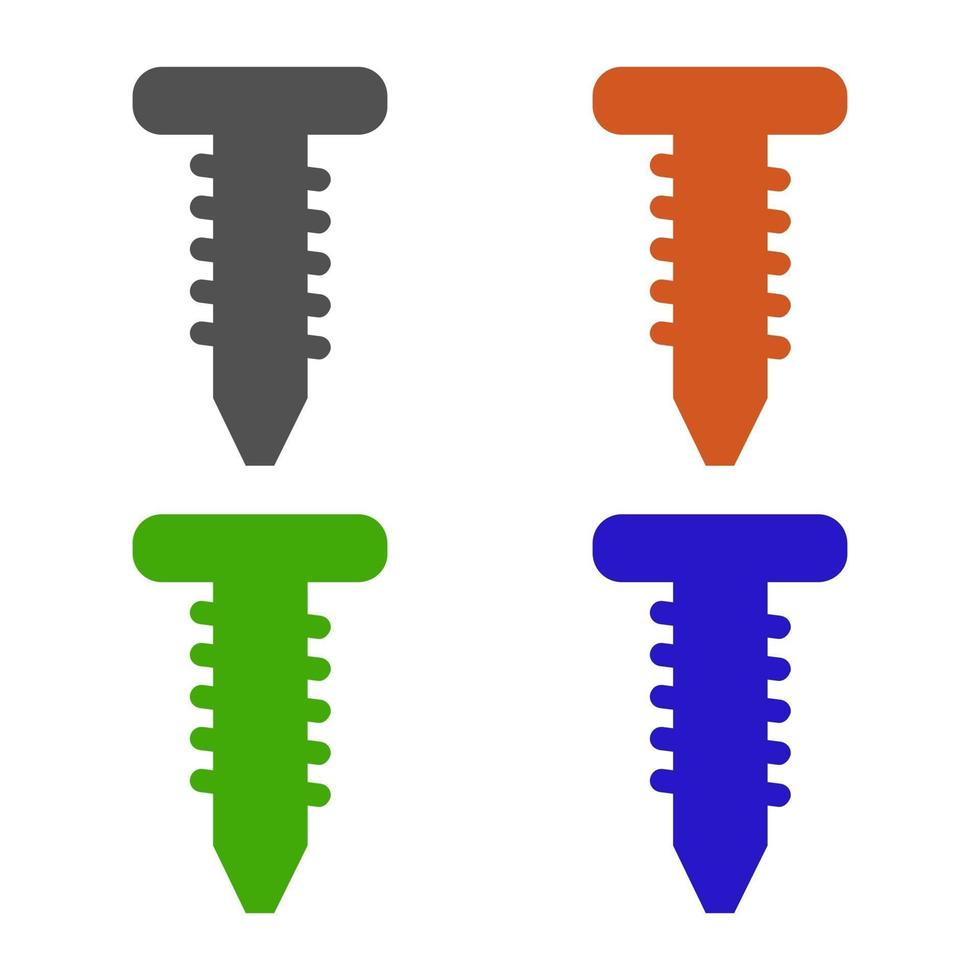 Screw illustrated on a white background vector