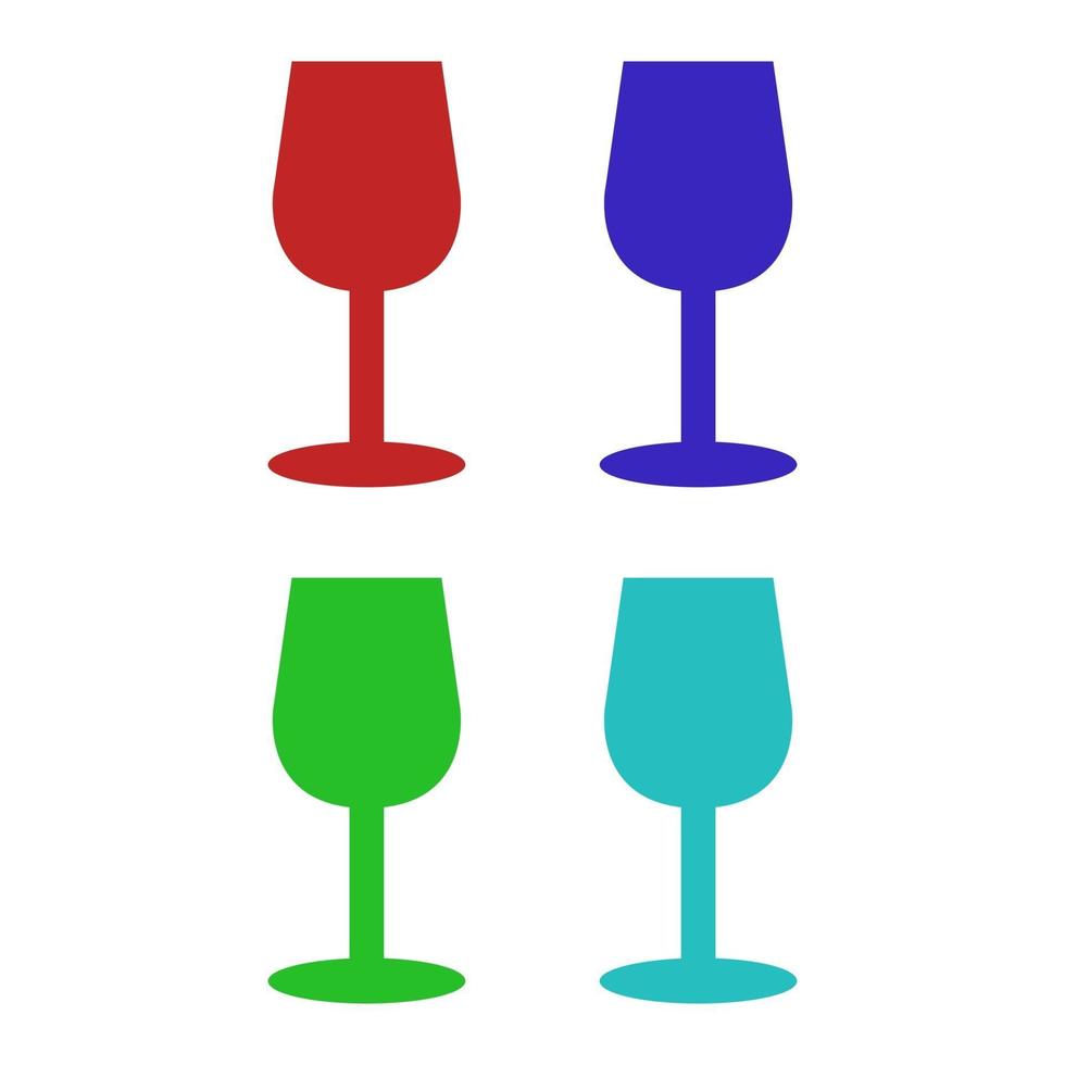 Wine glass illustrated on a white background vector