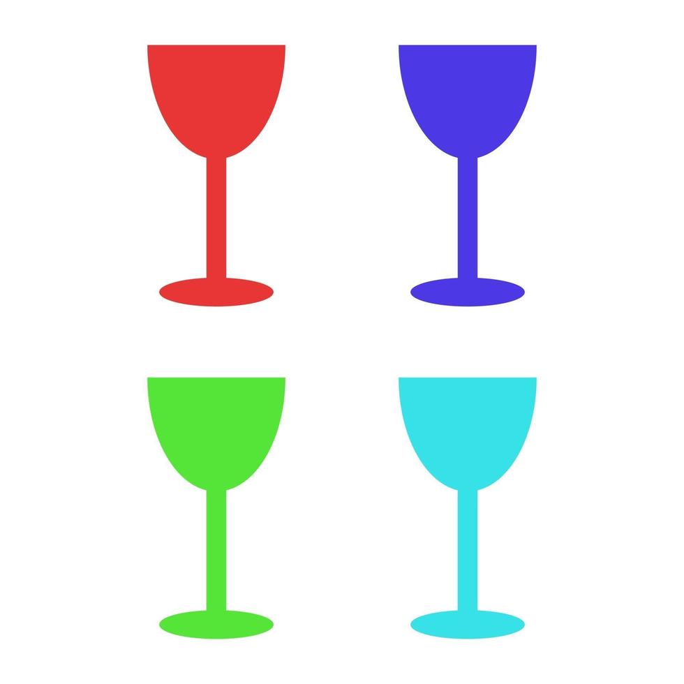 Wine glass illustrated on a white background vector