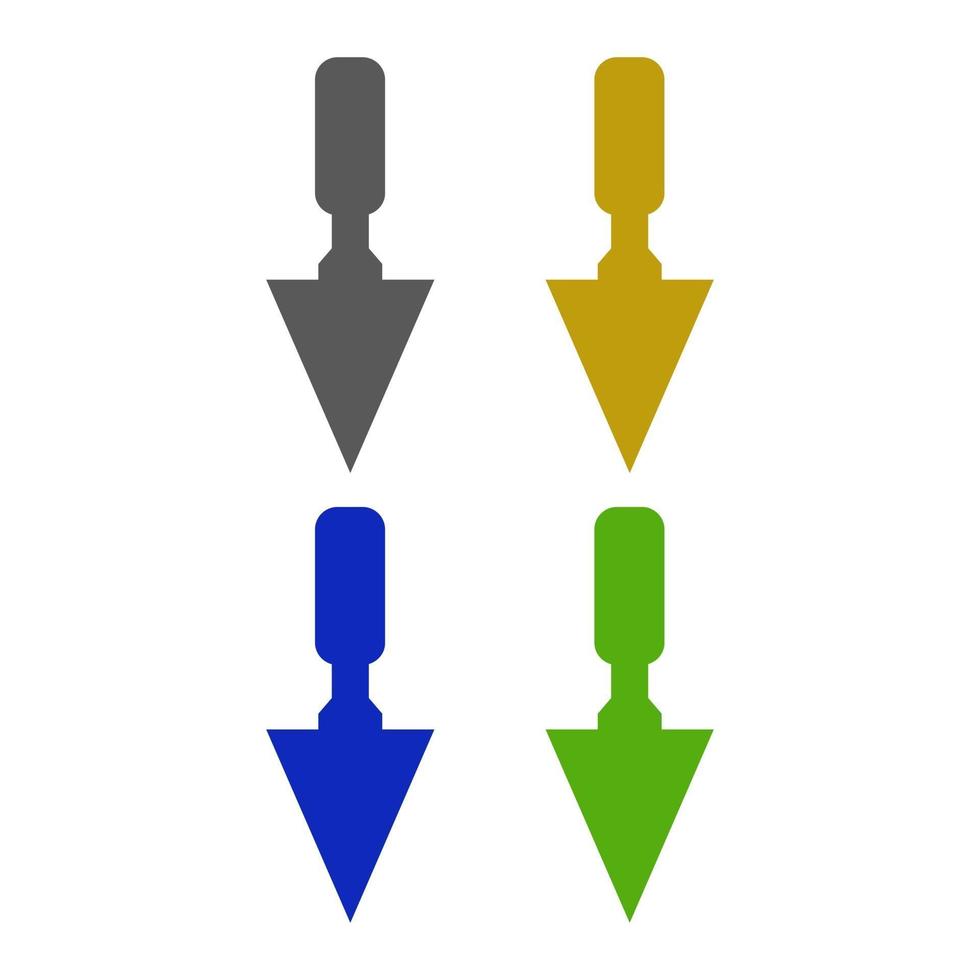 Trowel illustrated on a white background vector